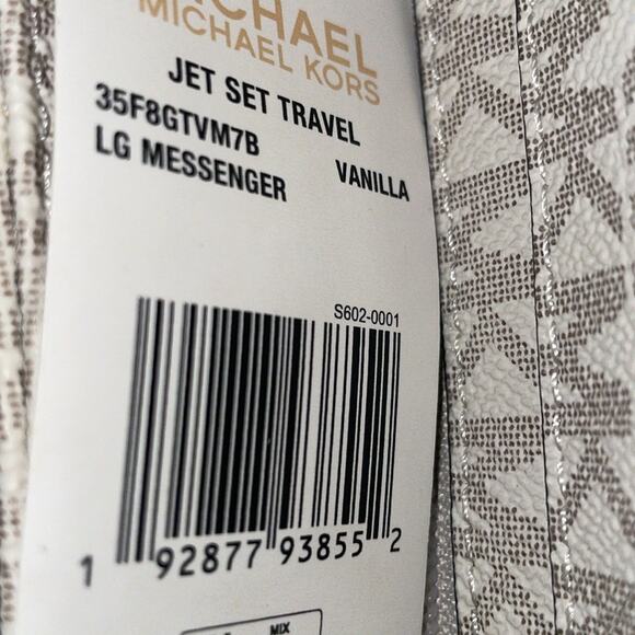 Michael Kors Large Logo Messenger White with Matching ID Holder New - Picture 7 of 10